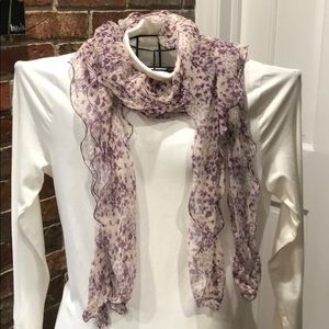 Purple Floral Scarf